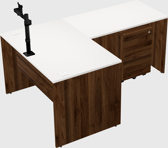 L-shaped office desk