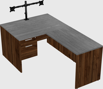 L-shaped office desk