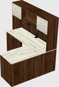 L-shaped office desk