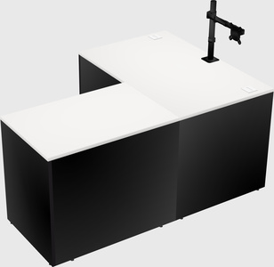 L-shaped office desk