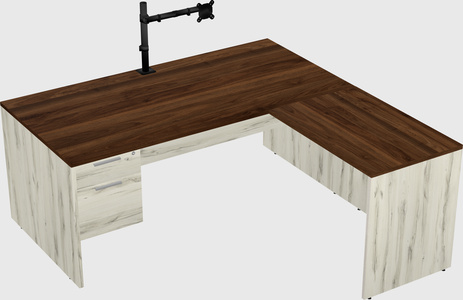 L-shaped office desk
