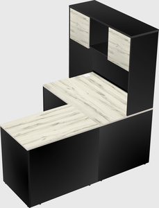 L-shaped office desk