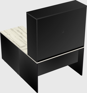 L-shaped office desk