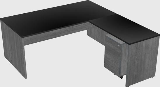 L-shaped office desk