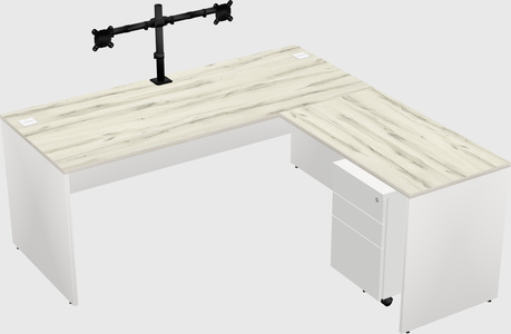 L-shaped office desk
