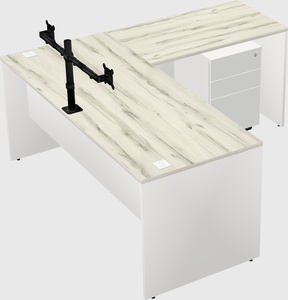 L-shaped office desk