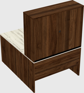 L-shaped office desk