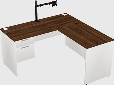 L-shaped office desk