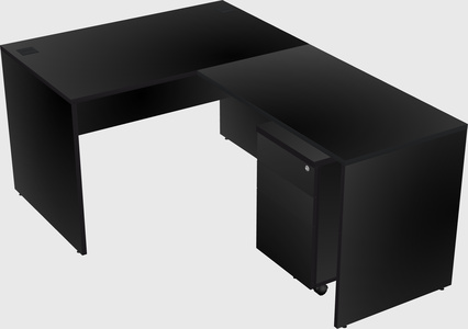 L-shaped office desk