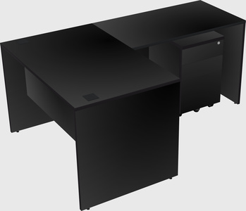 L-shaped office desk
