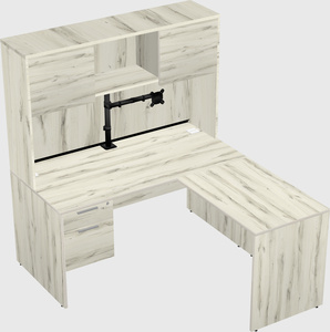 L-shaped office desk