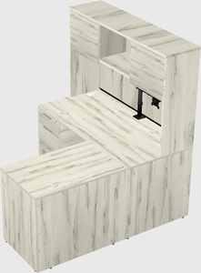 L-shaped office desk