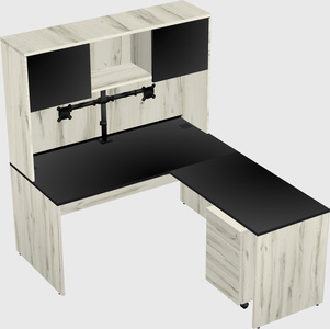 L-shaped office desk