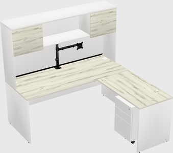 L-shaped office desk