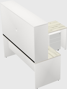 L-shaped office desk