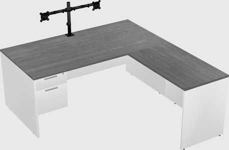 L-shaped office desk