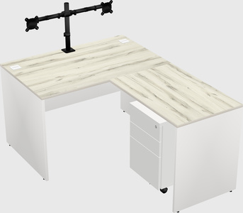 L-shaped office desk