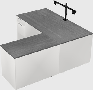 L-shaped office desk