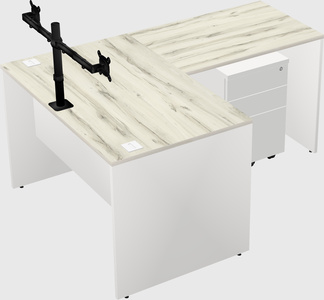 L-shaped office desk