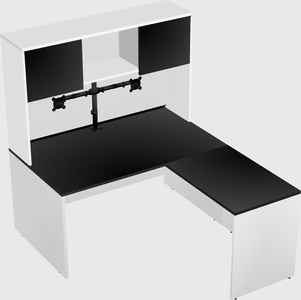 L-shaped office desk