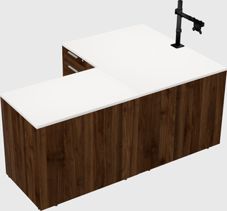 L-shaped office desk