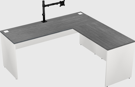 L-shaped office desk