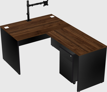 L-shaped office desk