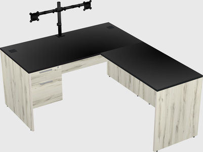 L-shaped office desk