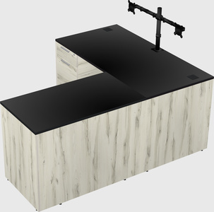 L-shaped office desk