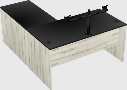 L-shaped office desk