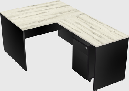 L-shaped office desk