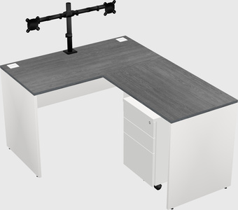 L-shaped office desk