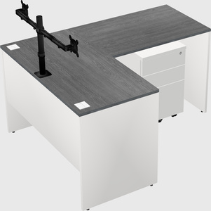 L-shaped office desk