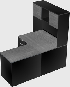 L-shaped office desk