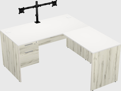 L-shaped office desk