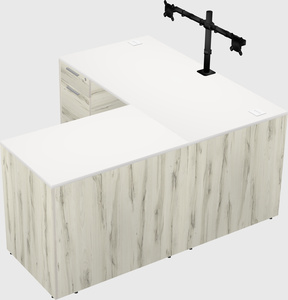 L-shaped office desk