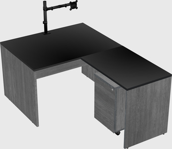 L-shaped office desk
