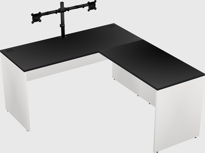 L-shaped office desk