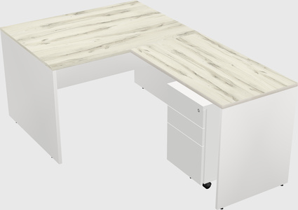 L-shaped office desk