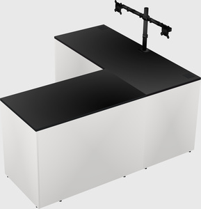 L-shaped office desk