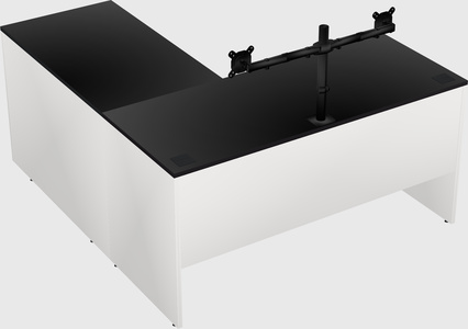 L-shaped office desk