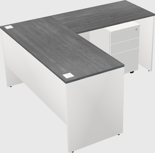 L-shaped office desk