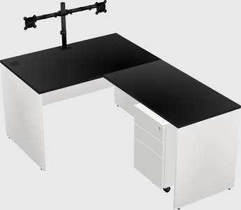 L-shaped office desk