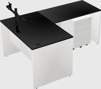 L-shaped office desk