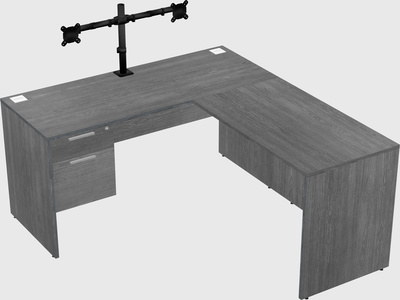 L-shaped office desk