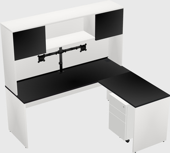 L-shaped office desk