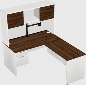 L-shaped office desk