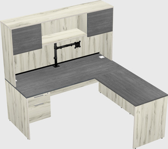 L-shaped office desk