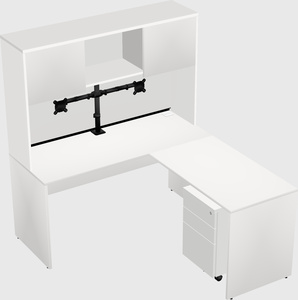 L-shaped office desk