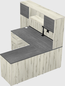 L-shaped office desk